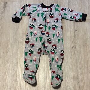 The Children's Place Gray Holiday Footie Pajama